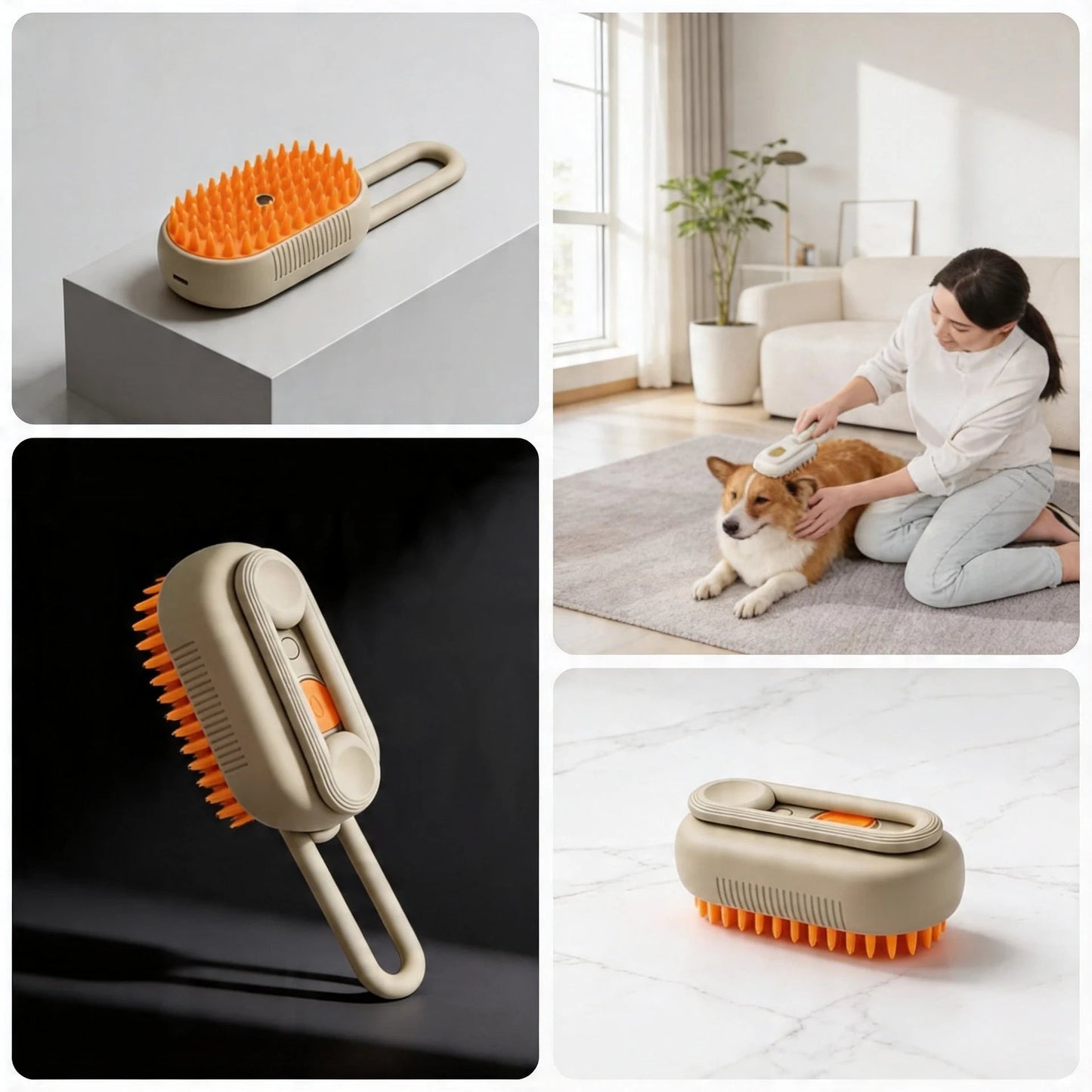 HugySteam™ 2-in-1 Pet Grooming Brush - Hugpupy