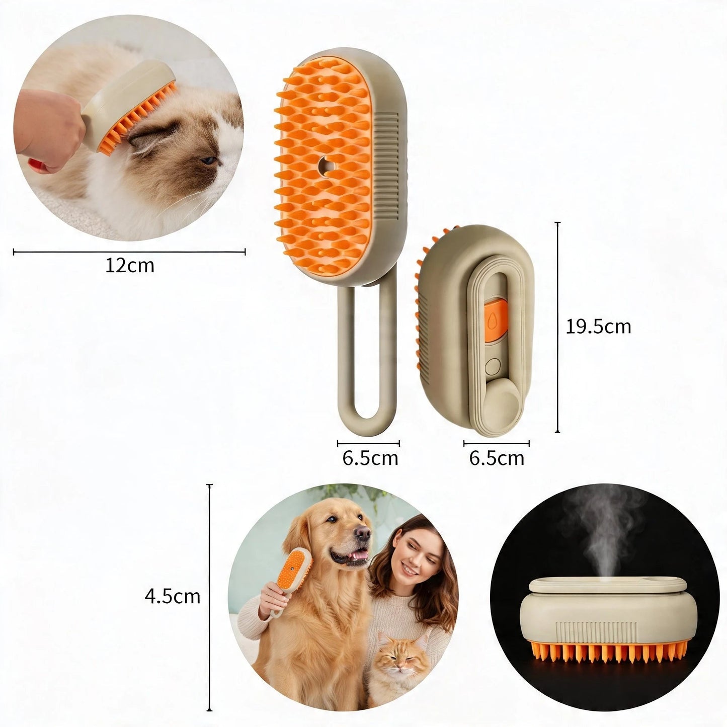 HugySteam™ 2-in-1 Pet Grooming Brush - Hugpupy