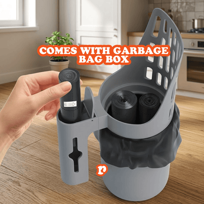 HugPupy CleanScoop litter scoop comes with garbage bag box - reusable cat litter scooper with included waste bag rolls for mess-free cat toilet cleaning