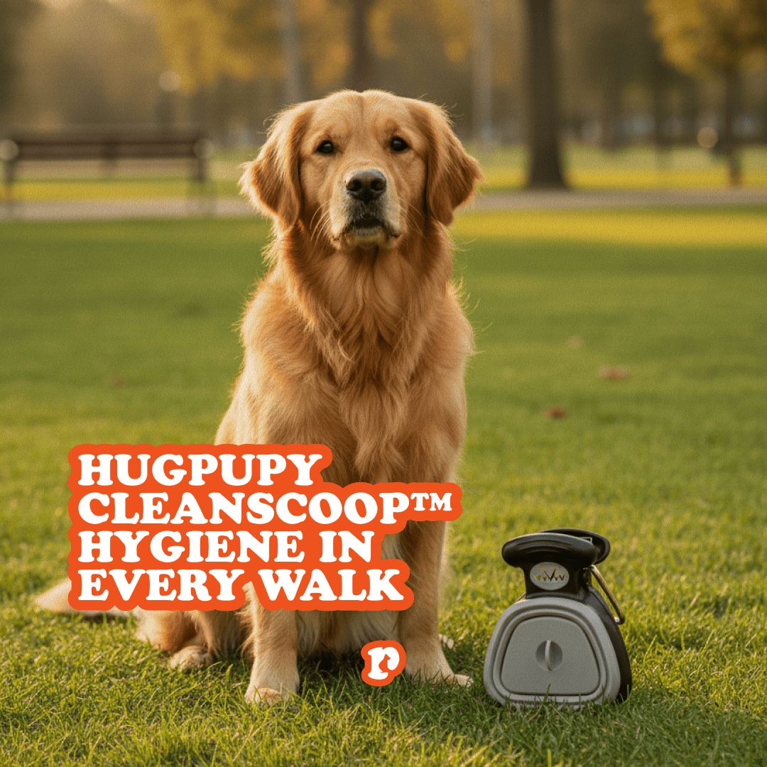 HugPupy CleanScoop™ Higiene em Todo Passeio com Golden Retriever no Parque - Produto