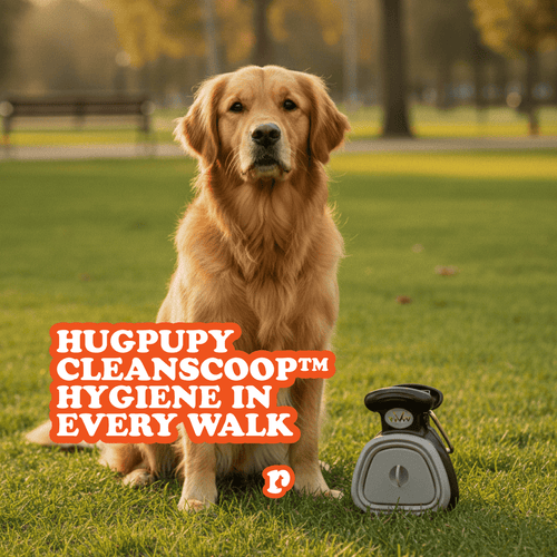 HugPupy CleanScoop™ Higiene em Todo Passeio com Golden Retriever no Parque - Produto
